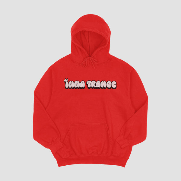 Red "INNA TRANCE" Bubble Letter Hoodie