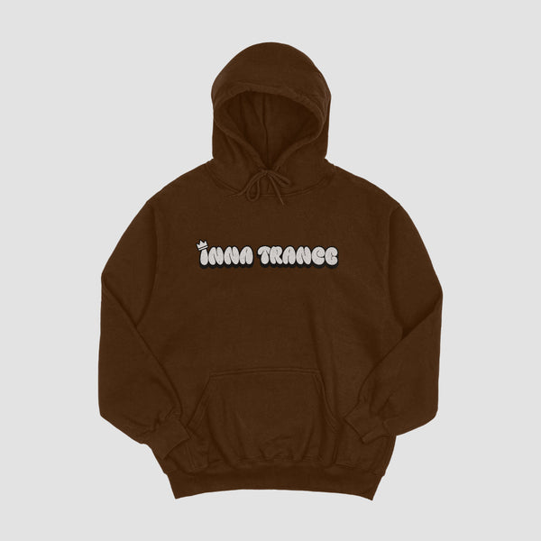Brown "INNA TRANCE" Bubble Letter Hoodie